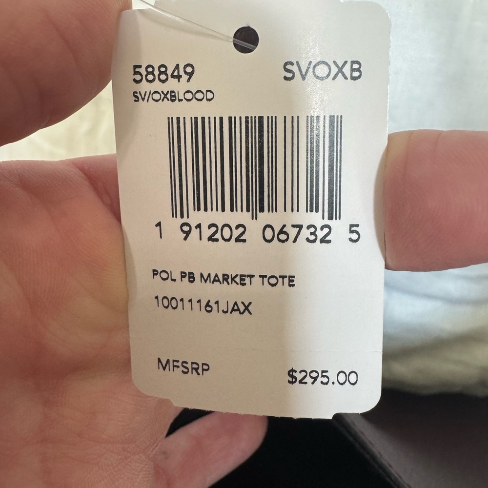 Coach Oxblood Leather Market Tote - NEW with tag - Picture 5 of 7